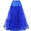 YYKSYDPT 50's Sottogonna Lunga Crinolina Donna Balletti Danza Petticoat Organza Retro Tutu Vintage 1950's Rockabilly Gonne Tulle (L/XL, Blu Reale)