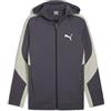 PUMA Felpa con Zip Integrale e Cappuccio EVOSTRIPE da Uomo XL Galactic Gray