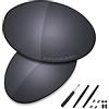 Saucer Lenti di ricambio premium e kit di gomma per occhiali da sole Oakley Romeo 1, Scudo Nero Polarizzato, Taglia unica