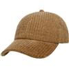 Stetson Cappellino a Coste Wide-Wale Uomo - Berretto Baseball Snapback, con Visiera Estate/Inverno Primavera Estate Autunno Inverno - Taglia Unica Beige Scuro