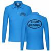 ZYWEHC Polo Personalizzata con Logo Testo Immagine Stampa Maglietta A Maniche Lunghe Uniforme da Lavoro Aziendale Personalizzata Primavera Autunno per Uomo e Donna