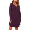 Jahetuul Camicia da Notte Parto Ospedale Cotone a Maniche Lunghe