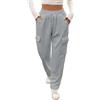 Kfnire Pantaloni Donna con Fodera in Pile Invernali Pantaloni Tuta Donna con Tasche Cargo Vita Alta Elasticizzata Gamba Dritta