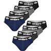 Umbro Mutande Uomo Cotone 8 Pezzi M | Slip Uomo in Cotone Elasticizzato, Traspirante | Intimo Maschil | Sportivi