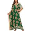 YouKD - Caftano lungo estivo da donna, stile bohémien, maxi vestito da spiaggia, copricostume, kimono ampio, taglia unica