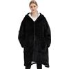 SHUOJIA Felpa Donna Coperta con Maniche Felpa con Cappuccio Oversize Uomo Gigante Blanket Hoodie Fleece Sweatshirt Cappotto Felpa con Cappuccio Calda e Accogliente con Cerniera Tasca