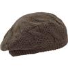 Melegari Cappelleria Berretto di Maglia, Basco di Maglia, Lana Angora, Made in Italy, Donna/Ragazza, Autunno/Inverno (Marrone Taupe)