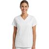 B-well ANGELICA Casacca da donna Cura - Tunica medica con scollo a V, tasche funzionali, traspirante e facile da pulire, abbigliamento da lavoro per clinica e pratica, bianco, 4XL