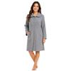 Linclalor vestaglia donna in cotone felpato punto milano abbottonata art 277100