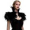 keland L'VOW Vittoriano Shrug Scialle di piume naturali Colletto in Stile Gotico Costume di Halloween Carnevale