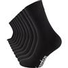 Cotton Prime Calzini Uomo Donna in Bambù Viscosa 10 Paia, Calzini Classici da Business Unisex, Morbidi e Traspiranti, Nero Bianco Multicolore 35-38 39-42 43-46, 10 x nero, 39-42
