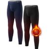 DAVID ARCHY Pantaloni Termici Uomo Calzamaglia Invernali Sottopantaloni da -10 °C a 0 °C Piancheria Intima Termiche Running Sci Inverno Alpinismo Ciclismo Contiene Una Miscela di Lana e Seta di gelso