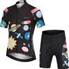 Amur Leopard Set da Ciclismo Bambino Maglia a Maniche Corte e Pantaloncini con Seduta Imbottita Completo da Ciclismo Bambini Ragazze
