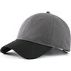 Zylioo XL/XXL Berretto da Baseball in Cotone Lavato, Grandi Berretti Tinti in Pillola per Corsa, Grande Berretto Sportivo Vintage per Golf e Tennis all'Aperto, nero/grigio, XXL