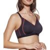 Selene, Reggiseno Donna Sportivo in Microfibra Traspirante, Senza Ferretto e Imbottitura, con Chiusura Davanti, Collezione Nora, Colore Nero, Taglia 4C