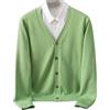 Dcvmvmn Cappotto invernale da uomo in lana merino cashmere con scollo a V cardigan casual tinta unita imbottito in maglia calda cappotto