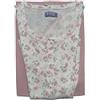 Linclalor Pigiama Donna Pantalone Lungo Manica Corta Serafino (IT, Numero, 50, Regular, Regular, Bianco/Glossy)