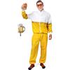 korifejus Costume da birra anni '80 - Costume da allenamento, da uomo, per Oktoberfest, feste a tema, carnevale, abbigliamento vintage