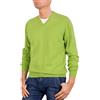 Marenza Scollo V Uomo Manica Lunga Misto Cashmere Seta Made in Italy