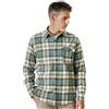 LAPASA Camicia da Uomo a Maniche Lunghe in Flanella a Quadri, 100% Cotone Regular Fit, Morbida e Calda M138 (Verde & Bianco,M)