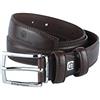 Sergio Tacchini Cintura Uomo Esterno PU Interno Pelle, Fibbia Nickel Free