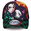 Roffatide Anime Demon Slayer Cappellino da baseball stampato con il personaggio principale Kamado Tanjirou Kamado Nezuko Cappello da papà regolabile in cotone a rete