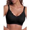 Bresdk Reggiseno Donna Senza Ferretto - Bralette Seamless, Imbottita e a Copertura Totale per Seni Generosi - Reggiseno Push-Up Confortevole, Ideale da Indossare sotto Le T-Shirt o per Dormire