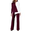 HEONSATI Vestito Donna Elegante Sportivo Completo Set Da Cerimonia Manica Lunga Eleganti Aperto Davanti Colletto Complete Da Lavoro Casual Completo Da Cocktail Giacche E Pantalone Business Abito Ufficio