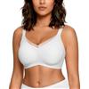 HORISUN Reggiseno da donna senza ferretto, comodo, senza cuciture | Bustier Bralette in rete e pizzo, senza cuciture, senza ferretto, per tutti i giorni, maglietta e sonno, nero, S