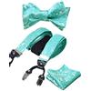Alizeal Mens regolabile con cravatta a farfalla, Hanky e bretelle (turchese)