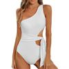 Generic Costume da Bagno Intero Donna,Costumi Bikini Un Pezzo Controllo Addominale Curvy Monokini Schiena Scoperta Costumi Contenitivi Estivo Beachwear