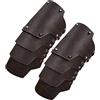 HiiFeuer Armatura medievale in finta pelle a 4 strati per bracciali, Guanti da mercenario del Medioevo, Costume Cavaliere Arciere Arm Guards