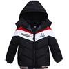 Generic Cappotto e Giacca per Bambini e Bambine con Cerniera a Righe. Giacca con Cappuccio Invernale Antivento per Ragazzi e Ragazze. Giubbotto Termico Invernale