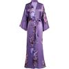 BABEYOND Vestaglia lunga da donna/ragazza in raso, kimono/accappatoio estivo con motivo floreale stampato, per pigiama party, Taglia unica
