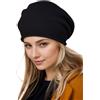 Prettystern Cappellino in Morbida Beanie Berretto Basco di Cashmere Lana Cuffia Donna Invernale di Cachemire Nero
