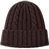 CLASSE77 - Cappello in Lana con Fantasia di Cucitura a Treccia - Berretto in Maglia Artigianale - Made in Italy (IT, Testo, Taglia Unica, Testa di Moro)