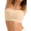 SHARICCA Reggiseno senza spalline da donna senza ferretto, senza cuciture, senza spalline, push up, senza cuciture, senza cuciture, con reggiseno imbottito in silicone antiscivolo, bianco (veramente