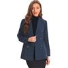 Allegra K Donna Blazer con Rever a Tacca Spalline per Ufficio Lavoro