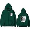 zhedu AOT Casual Outdoor Anime Felpa con Cappuccio con Cerniera Moda Popolare Giacca A Maniche Lunghe Giapponese Harajuku Y2k Streetwear