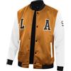 Darringls Giacca college da uomo Oldschool sportiva Varsity Jacket Patchwork Collegiate Giacca da baseball con colletto alto, disponibile in diversi colori Streetwear, giallo., XL