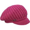 Melegari Berretto Basco di Maglia con Visiera | Berretto con Visiera Sestriere | Berretto di Lana e Alpaca | Made in Italy | Uomo Donna | Autunno/Inverno (Fucsia)
