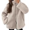 Meaunzyl Felpa Pile Donna Con Zip Invernale Caldo Sweatshirt In Sherpa Comoda Taglie Forti Giubbotto Fine Fleece Morbido Autunno Felpe Trekking Pesante Teddy Casual Sportiva Cerniera Giacca Manica Lunga
