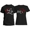 t-shirteria Coppia Tshirt per San Valentino Love Amore Cuori Idea Regalo Fidanzata Fidanzato