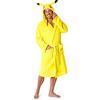Pokémon Pokemon Vestaglia Uomo, Vestaglia da Notte Uomo in Morbido Pile S-3XL (Giallo, L)