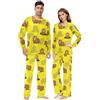 Generic Set da notte da donna in 2 pezzi con tasche per pantaloni, carino motivo marmotta per coppia confortevole