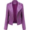 JMKEY - Giacca da donna in pelle PU, motociclista, giacca in similpelle con borchie, giacca bomber da motociclista, giacca corta da motociclista slim in pelle sintetica, Stile 6, M