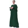 Zofocy Muslim Prayer Abaya Islamic - Maxi Dress da donna, leggero, a maniche lunghe, Dubai Caftano