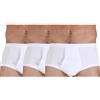 Fragi Slip Uomo in Puro Cotone Taglio Anatomico ed Elastico Interno, Intimo Uomo in Cotone Elasticizzato, Made in Italy - Set da 3 (Bianco x3, XL)