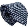 CARACCIOLO Cravatta Elegante in Seta Stile Classico Sartoria napoletana (OXFORD BLU SCURO)