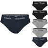 Diadora Pack 6 Paia Slip/Boxer Cotone Elasticizzato Art.34/35 (Pack 6 Slip Assortito - XXL)